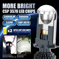HYNBYZJ Super projecteur pas éblouissant bi led mini lentille double couleur h4 led phare projecteur H4