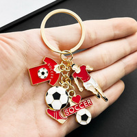 Porte-clés léger en alliage de zinc avec mousqueton et motif gaufré, modèle 2026, le plus vendu, pour maillot de footballeur, cadeau idéal pour le jour du match
