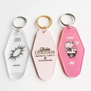 Design Promotional Custom logo Color Material <b>Key</b> TAB <b>Blank</b> Plastic Vintage Vintage Motel Rooms Hotel Keychain - Product Image 4