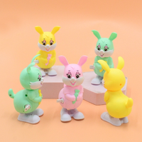 Jouet à manivelle pour enfants : Poulet, dinosaure, grenouille sautillante, lapin, canard