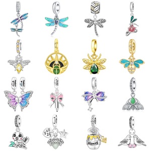 Venta al por mayor <span class=keywords><strong>de</strong></span> pulseras y colgantes con diseño <span class=keywords><strong>de</strong></span> insectos, libélulas y mariposas, <span class=keywords><strong>de</strong></span> plata <span class=keywords><strong>de</strong></span> ley 925, joyería <span class=keywords><strong>de</strong></span> <span class=keywords><strong>pulsera</strong></span> con dijes. - Product Image 1