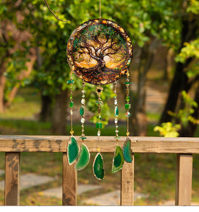 Envío Directo, Atrapasueños Acrílico Hecho a Mano, Irregular, Bohemio, Moderno, Minimalista, Decoración Colgante con Árbol de la Vida - Product Image 3