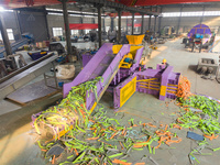 Presse à balles hydraulique horizontale automatique pour vieux cartons, papier usagé OCC, boîtes en carton ondulé, machine à emballer le tissu