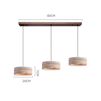 Lustres minimalistes rectangulaires Wabi Sabi, lampes suspendues pour longue table à manger, lampe suspendue en travertin LED, lustre créatif