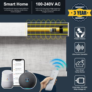 Stores automatiques intelligents Tuya Matter Zigbee pour la maison, stores occultants motorisés pour fenêtres - Product Image 3