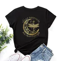 2022 Hello Duisternis Mijn Oude Vriend Hippie Dragonfly Vrouwen T-shirt Harajuku Gekleurde Katoenen Femme Unisex Kleding Grafische Tees Shirt
