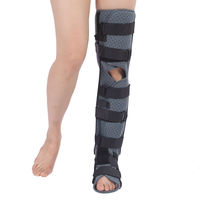 Attelle de fixation genou-cheville-pied YR-619-1, tailles S/M/L, pliable, respirante, pour immobilisation post-chirurgicale des membres inférieurs
