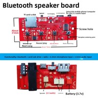 V526 Papan Sirkuit Audio Speaker 6.5 Inci Kompatibel Pemutar Kartu TF Dekoder Radio FM Catu Daya 5V Kit Speaker DIY
