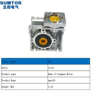 Boîtes de vitesses à vis sans fin Rv30 réducteur de vitesse 56b14 rapport 10:1 pour Nema 23 1.8 degrés moteur pas à pas ensemble engrenages à vis sans fin boîtes de vitesses de Transmission - Product Image 3