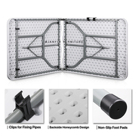 Vente en gros Table pliante rectangulaire en plastique portable de 8 pieds pour les repas en plein air