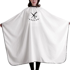 Mantello da barbiere bianco impermeabile con Logo stampato - Product Image 1