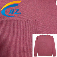 Tissu tricoté côtelé extensible 1*1 en poly/élasthanne teint pour vestes, manteaux, robes et t-shirts pour femmes/hommes/garçons/filles