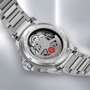 BG8803 Cadeau de la Saint-Valentin pour petit ami, montre-bracelet automatique squelette lumineuse pour homme d'affaires allemand - Product Image 2