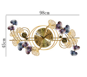 <span class=keywords><strong>Orologio</strong></span> <span class=keywords><strong>da</strong></span> <span class=keywords><strong>Parete</strong></span> Moderno e Lussuoso a Forma di Ginkgo Biloba, Decorazione Creativa per <span class=keywords><strong>Casa</strong></span>, Soggiorno, Ufficio e Negozio - Product Image 3