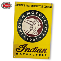 Die Cut Gasoline Plaque Brossé Décalque Porcelaine Émail Signe