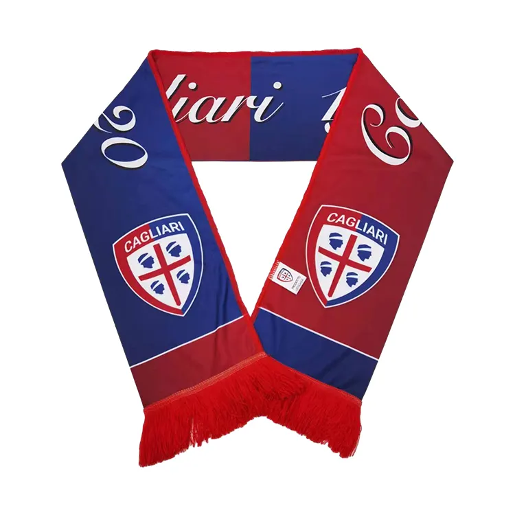 football fan products Custom Printing Logo Sports Club Fans Soccer Scarves Jacquard Knitted Football Scarf