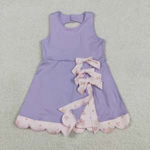 RTS Children's Little Girls Casual Bows Floral Scallop Edge Ruffles Cute Play Tennis Yoga Sports Dress Shorts Lined <b>Clothes</b> - Product Image 4