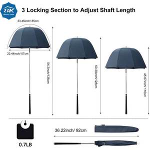 China Golf Umbrella logo <span class=keywords><strong>Ovida</strong></span> 23 "8 Paraguas recto Paraguas para todo clima Personalizado al por mayor Barato de alta calidad - Product Image 3
