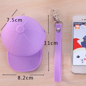 Porte-monnaie en silicone motif casquette de baseball couleur bonbon, mignon et de dessin animé, pour clés de voiture - Vente en gros - Product Image 4