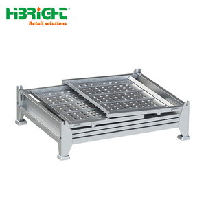 Space Saving <b>Plastic</b> Folding Logistics <b>Crate</b> Durable Multi-functional Storage Box with Integrated Lid and Side Opening - Product Image 1