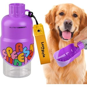 Superdesign Dog <b>Water</b> <b>Bottle</b> 17 Oz Portable With <b>Strap</b> For Travel - Product Image 1