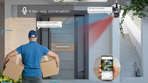 CreaterwayフルHD IP66防水CCTVソーラーWifiカメラ10倍ズームセキュリティ屋外デュアルレンズ2ウェイ内蔵サイレン - Product Image 5