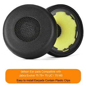 Almohadillas de espuma de repuesto Defean para auriculares Jabra <span class=keywords><strong>Evolve</strong></span> <span class=keywords><strong>75</strong></span> <span class=keywords><strong>75</strong></span> + <span class=keywords><strong>75</strong></span> UC / <span class=keywords><strong>75</strong></span> MS - Product Image 3