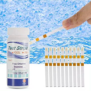 Spa bồn tắm nước nóng mùa xuân và hồ bơi kiểm tra Strips 3 in1 50 Strips gói, hóa học <span class=keywords><strong>Kit</strong></span> kiểm tra cho miễn phí Clo, pH, tổng độ Kiềm - Product Image 2