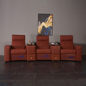 <strong>High</strong> <strong>End</strong> Nubuck Leather 3seater VIP Seating Electric <strong>Recliner</strong> Home Cinema Power Sofa Theater Furniture Luxury Wooden <strong>Recliners</strong> - Product Image 3