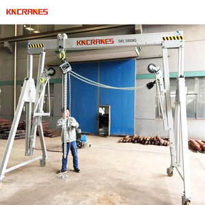1000kg 2000kg Portable Mobile Adjustable Lifting Aluminum Gantry <b>Crane</b> 1 Ton - Product Image 3
