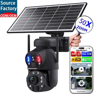 กล้อง PTZ พลังงานแสงอาทิตย์ 4G ประสิทธิภาพสูง 20W ซู<span class=keywords><strong>ม</strong></span>ออปติคอล 50 เท่า ตรวจจับมนุษย์ด้วย AI 360 องศา °   ดูกล้องไร้สายสำหรับภายนอกอาคารแบบสแตนด์บายนานพิเศษ - Product Image 1