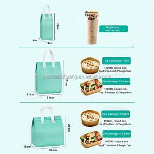 Sac isotherme personnalisé avec logo, en aluminium écologique jetable, non tissé, pour boissons froides et chaudes, livraison de nourriture, sac thermique isolé - Product Image 5