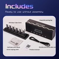 IPS Nixie jam tabung Digital LED, jam tampilan layar kalender, cuaca, bingkai foto Digital, hadiah kreatif RGB lampu malam