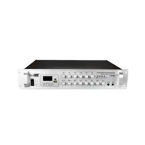 T-100MT Amplifier Bluetooth 100W-700W, Latar Belakang Sistem Suara USB Audio Amp 6 Zona Mixer Amplifier