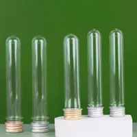 45ml Leeres transparentes Kunststoff-Reagenzglas mit großer Kapazität für Datenleitung Candy Cat MINT Gesichts pulver Badesalz behälter