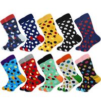 Chaussettes classiques à pois Max en gros pour hommes et femmes, chaussettes de couple en coton de haute qualité, chaussettes amusantes et originales en vrac