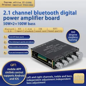 XY-S100H XINYI Sini Audio 2.1 Channel Amplifier Board, Hi-Fi Bass & Treble <b>Subwoofer</b> Audio Amplifier Module - Product Image 2