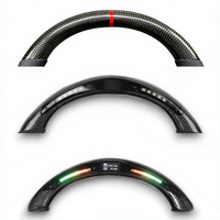 Volant sport en cuir et fibre de carbone avec voyant de changement de vitesse LED, compatible avec les séries 3 (E90/E92/E93/E82/E87) 320/325/330/M3/M2/X1