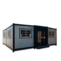 Maison conteneur préfabriquée moderne, structure en acier modulaire, cabine mobile portable pour complexe hôtelier, bureau ou habitation