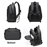 Sac à dos pour ordinateur portable résistant à l'eau, en tissu Oxford haute densité, grande capacité, léger, pour les voyages d'affaires, les activités de plein air, les étudiants et l'école