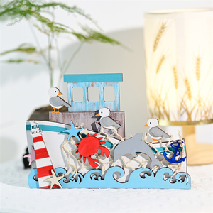 Navi nautiche decorazione in legno mediterraneo tema marinaro decorazione spiaggia vita mare stelle marine decorazioni per la casa - Product Image 2