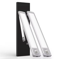 Veilleuse LED ultra-mince à auto-adhésif, design moderne, capteur de présence humaine, lampe pour cuisine, pour éclairage de cave à vin, éclairage de placard