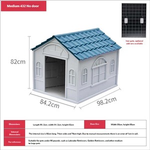 Superieure, ecovriendelijke buitenhondenvilla van duurzaam plastic, regen- en winddicht, winterverblijf, uitneembaar, wasbaar, groot formaat - Product Image 4