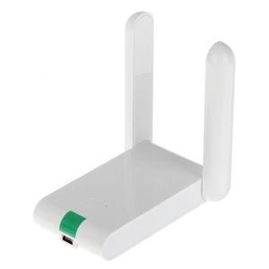 Adaptador USB WiFi de 300 Mbps, con antena externa para mejorar la conexión y ampliar la cobertura en dispositivos compatibles. - Product Image 1