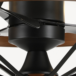 Bán Chạy Đèn Chùm Đèn Sắt Hiện Đại Màu Đen Cổ Điển Đèn Chùm Phòng Khách Có Quạt Đèn Trần Màu Đen Đèn Chùm Mộc Mạc - Product Image 4