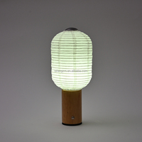 Art créatif, décoration, objets décoratifs, figurines, lanterne à papier de riz japonais, lampe de table à LED avec charge sans fil