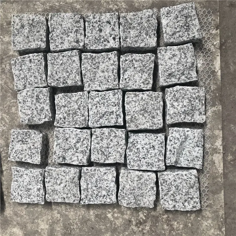 China natural stone black granite paving granit steine pavers natural split surface granite car parking floor tiles