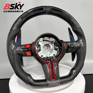 Volante Sportivo in Fibra di Carbonio con LED per <span class=keywords><strong>BMW</strong></span> <span class=keywords><strong>Serie</strong></span> E e F: F10 M5, <span class=keywords><strong>F20</strong></span>, F30 M3, F80 M4, F82 M2, F87, F90, F11, F13, E60, E90, E92 - Product Image 6