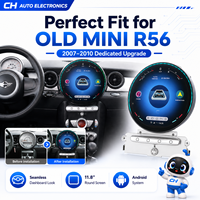 Radio Mobil Android 15 MINI R56 2007-2010 11,8 Inci dengan CarPlay Nirkabel GPS untuk Dasbor Navigasi Multimedia Lama