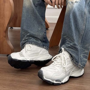 Empire Pipe – baskets à plateforme blanches pour hommes, chaussures de sport décontractées à bout rond, à lacets, en maille respirante, à la mode - Product Image 3